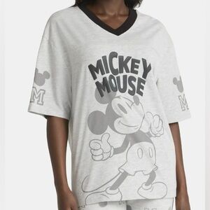 Mickey Mouse Gray V-Neck T-Shirt